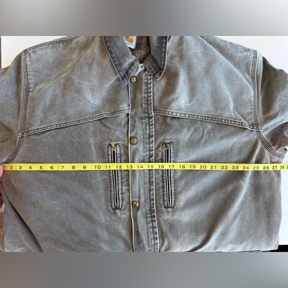 Vintage Carhartt Jacket Men's Chore Coat Blanket Lined Distressed Fade - Picture 6 of 10